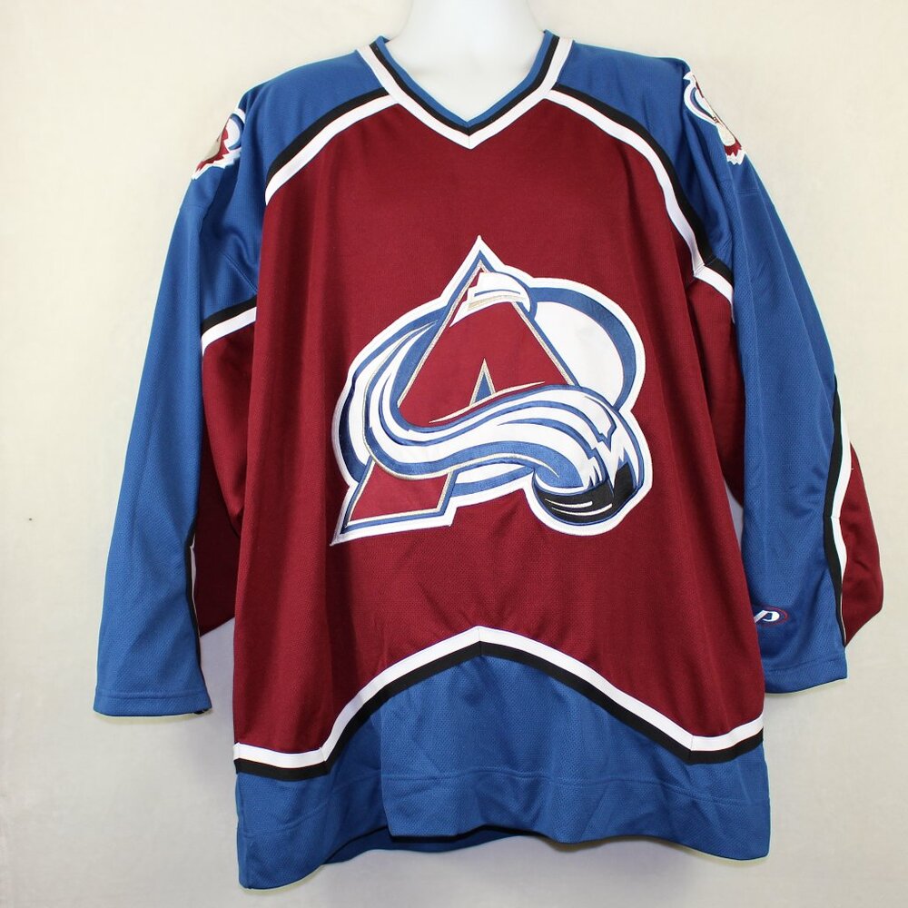Vintage 90s NHL Pro Player Colorado Avalanche Hockey Jersey Mens XXL